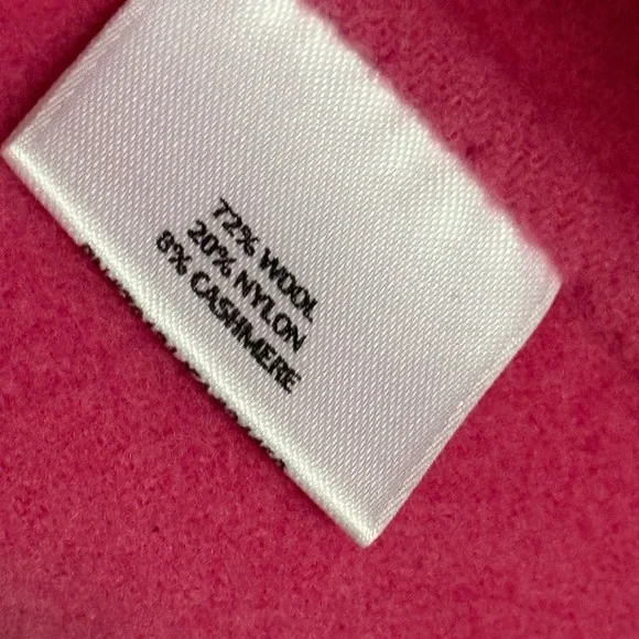 Eileen Fisher Vibrant Pink Open-Front Blazer 3x boiled wool cashmere blend FLAWS - Picture 3 of 9